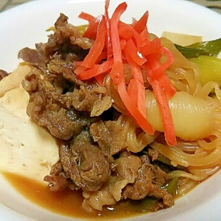 旨い!!お手軽すき焼き風☆味の染みた肉豆腐♪